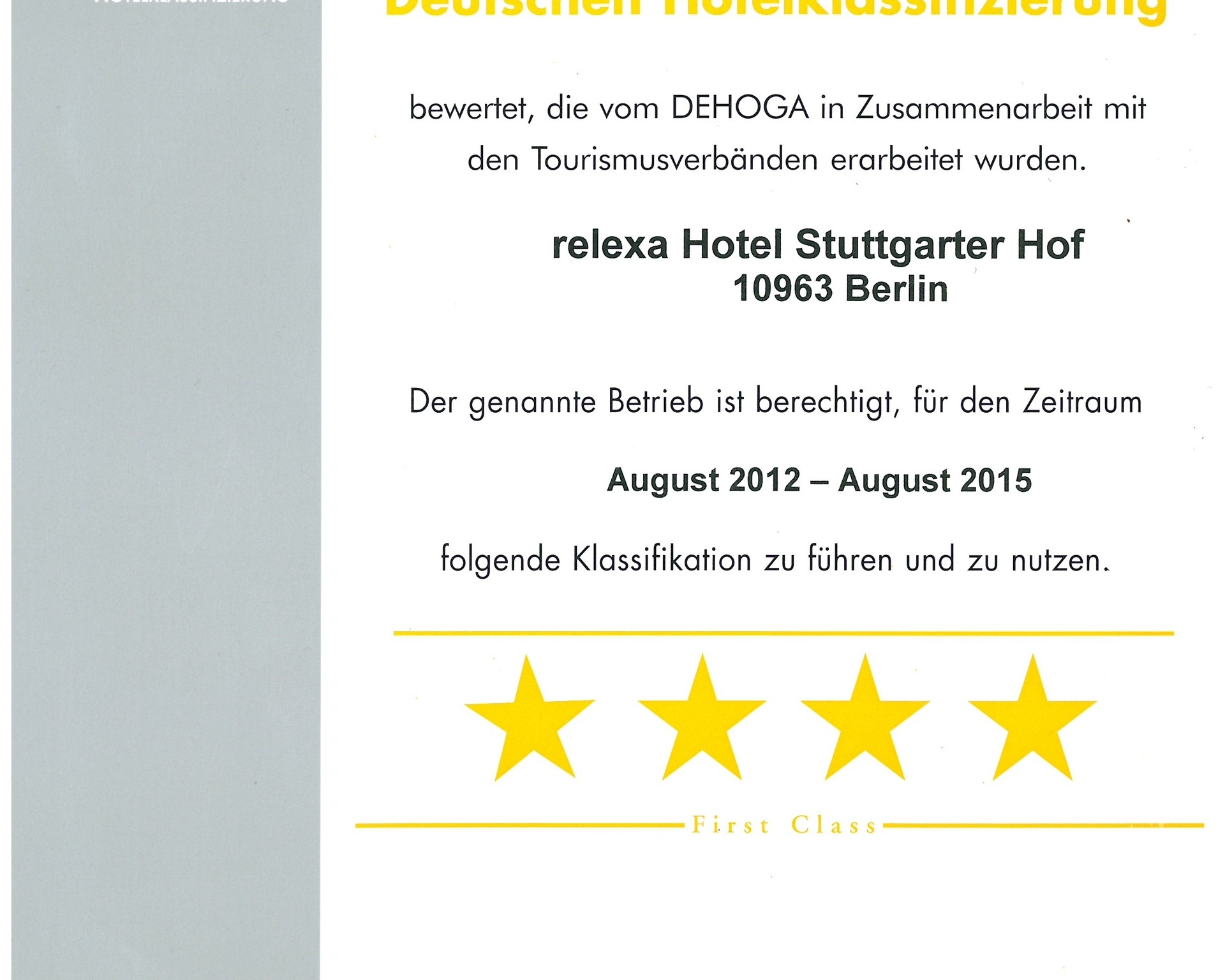 DEHOGA 4-Sterne Requalifizierung DEHOGA 4-Sterne Requalifizierung